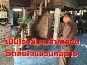 พ่อบ้านป่าแมตเป็นโรคซึมเศร้า!เครียดญาติๆจะพาไปรักษาที่ร.พ.เชียงใหม่ตัดสินใจแขวนคอตาย