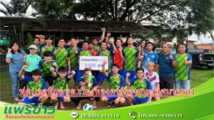 นายกเสรีร่วมเชียร์ทีมฟุตบอลทีมอบต.เวียงทองดวลแข้งกับอบต.หัวฝายผลการแข่งขันเสมอในเวลา0-0 แพ้จุดโทษ 4-5