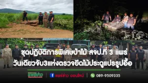 (มีคลิป)ชุดปฏิบัติการพิเศษป่าไม้สจป.ที่3แพร่เจ๋ง?วันเดียวจับขบวนการตัดไม้3จุด ตรวจยึดไม้ประดูแปรรูปอื้อ