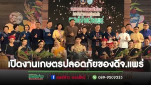 (มีคลิป)ผู้ว่าฯแพร่ เปิดงาน มหกรรมสินค้าเกษตรปลอดภัยของดี จ.แพร่