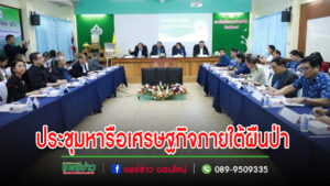 ประชุมหารือติดตามผลความคืบหน้าโครงการเศรษฐกิจภายใต้ผืนป่า และแนวทางการขับเคลื่อนการส่งเสริมการพัฒนาเมืองรอง