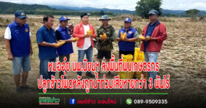 (มีคลิป)หมออุ๋ย นพ.นิยมฯ ลงพื้นที่พบเกษตรกรปลูกข้าวโพดหลังถูกน้ำท่วมเสียหายกว่า 3 พันไร่