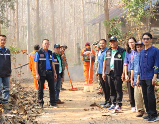 อบต.เวียงทองจัดร่วมกับเจ้าหน้าที่อาสาสมัครพิทักษ์อุทยานแห่งชาติ สัตวป่าและพืชพันธุ์ (อส. อส.)เฝ้าระวังและระงับไฟป่า
