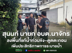 สุนนท์ จิตใจ นายก อบต.นาจักร ลงพื้นที่แก้น้ำท่วมขัง–ดูดตะกอน เพิ่มประสิทธิภาพการระบายน้ำ