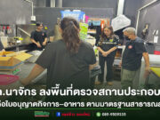 อบต.นาจักร ลงพื้นที่ตรวจสถานประกอบการ ต่อใบอนุญาตกิจการ–อาหาร ตามมาตรฐานสาธารณสุข