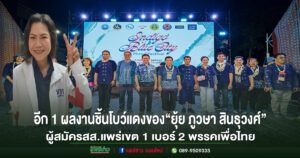 อีก 1 ผลงานชิ้นโบว์แดงของ“ยุ้ย ภูวษา สินธุวงศ์” ผู้อยู่เบื้องหลังงานสงกรานต์แพร่ 2 ปีซ้อน ชูแนวคิดใช้เอไอสร้างธีมงานใหม่ สร้างสีสันทุกอำเภอ