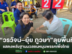 “วรวัจน์–ยุ้ย ภูวษา” ลุยพื้นที่เมืองแพร่โชว์พลังฐานมวลชน ร่วมงานบุญห่มผ้าพระธาตุ เชื่อมั่นประชาชนต้องการทีมเพื่อไทยเบอร์ 2 พลิกเศรษฐกิจ–ปากท้องชาวแพร่