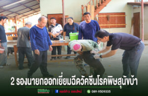 กองสาธารณสุขและสิ่งแวดล้อม อบต.เวียงทอง ดำเนินการฉีดวัคซีนป้องกันโรคพิษสุนัขบ้า ประจำปี 2569