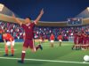 กาตาร์ไล่เจ๊าสวิตเซอร์แลนด์ 1-1 ช่วงทดเจ็บ คว้าแต้มประวัติศาสตร์ในฟุตบอลโลก นักฟุตบอลชุดสีแดงเข้มวิ่งชูมือฉลองประตูในสนาม ท่ามกลางกองเชียร์และป้ายคะแนนบนอัฒจันทร์