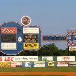 Guitar scoreboard for the Nashville Sounds